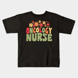 Oncology Nurse Floral Kids T-Shirt